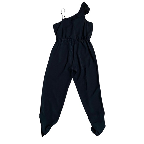 Parker Addison Black One-Sleeve Asymmetrical Jumpsuit Size 2 - Picture 12 of 15